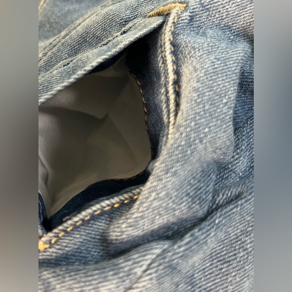 Old Navy Silver Snap Button Blue Jean Jacket with Pockets, Toddler Girl Size 5T - Picture 9 of 9